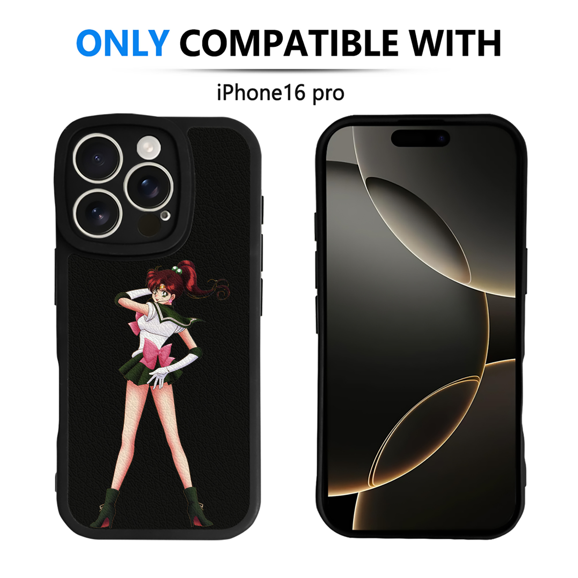 （画像用） 美少女戦士セーラームーン 木野 まこと きの まこと Sailor Moon Kino Makoto （セーラージュピター；Sailor Jupiter） 【iPhone 16シリーズ対応】シリコンスマホケース（レザー調） 材質：シリコン